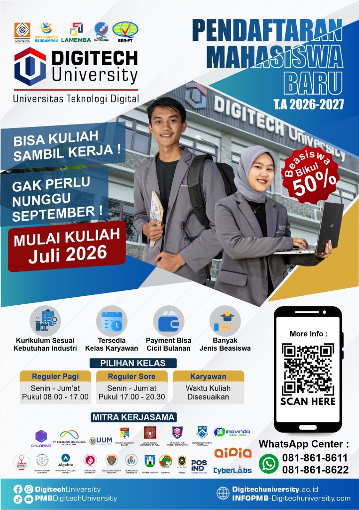 Brosur Pendaftaran Kuliah Digitech University